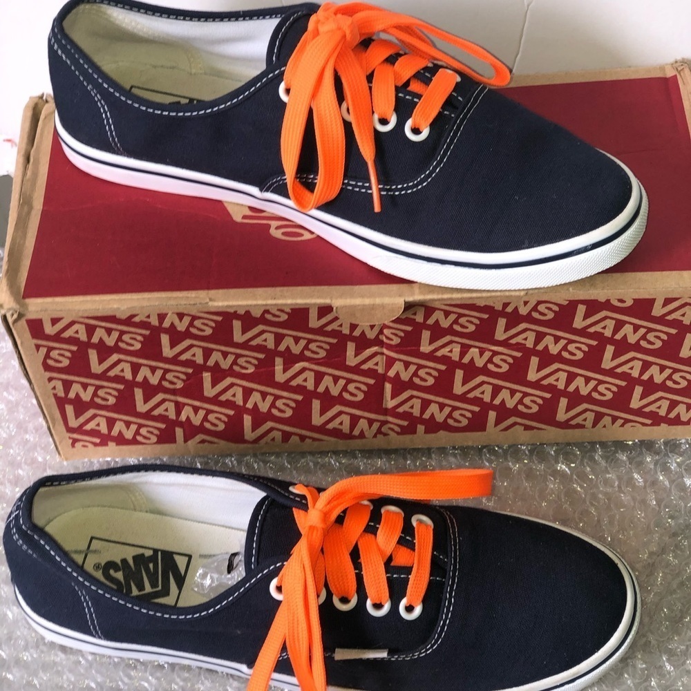 Vans Authentic black and orange shoes